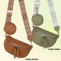 Bauchtasche  Umhängetasche Crossbody-Bag Hüfttasche Kunstleder Italy-Design