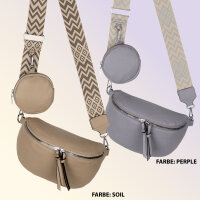 Bauchtasche  Umhängetasche Crossbody-Bag Hüfttasche Kunstleder Italy-Design