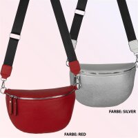 Bauchtasche XL Umhängetasche Crossbody-Bag Hüfttasche Kunstleder Italy-Design