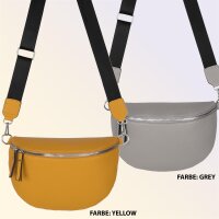 Bauchtasche XL Umhängetasche Crossbody-Bag Hüfttasche Kunstleder Italy-Design