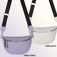 Bauchtasche XL Umhängetasche Crossbody-Bag Hüfttasche Kunstleder Italy-Design