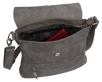 Bag Street Damentasche Umhängetasche Handtasche Schultertasche T0103 GRAU