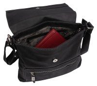 Bag Street Damentasche Umhängetasche Handtasche Schultertasche T0103 SCHWARZ