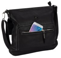 Bag Street Damentasche Umhängetasche Handtasche Schultertasche T0103 SCHWARZ