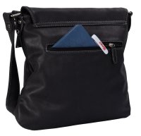 Bag Street Damentasche Umhängetasche Handtasche Schultertasche T0103 SCHWARZ