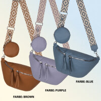 Bauchtasche  Umhängetasche Crossbody-Bag Hüfttasche Kunstleder Italy-Design