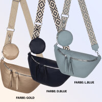 Bauchtasche  Umhängetasche Crossbody-Bag Hüfttasche Kunstleder Italy-Design