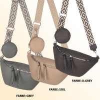 Bauchtasche  Umhängetasche Crossbody-Bag Hüfttasche Kunstleder Italy-Design