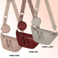 Bauchtasche  Umhängetasche Crossbody-Bag Hüfttasche Kunstleder Italy-Design