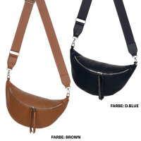 Bauchtasche XL Umhängetasche Crossbody-Bag Hüfttasche Kunstleder Italy-Design