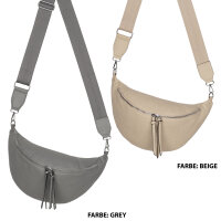 Bauchtasche XL Umhängetasche Crossbody-Bag Hüfttasche Kunstleder Italy-Design