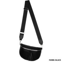 Bauchtasche Umhängetasche Crossbody-Bag Hüfttasche Kunstleder Italy-Design