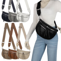 Bauchtasche  Umhängetasche Crossbody-Bag Hüfttasche Kunstleder Italy-Design