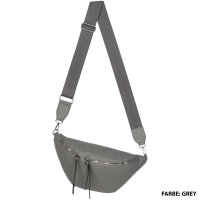 Bauchtasche XL Umhängetasche Crossbody-Bag Hüfttasche Kunstleder Italy-Design