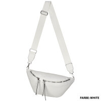 Bauchtasche XL Umhängetasche Crossbody-Bag Hüfttasche Kunstleder Italy-Design