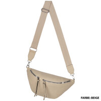 Bauchtasche XL Umhängetasche Crossbody-Bag Hüfttasche Kunstleder Italy-Design