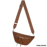 Bauchtasche XL Umhängetasche Crossbody-Bag Hüfttasche Kunstleder Italy-Design