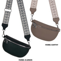 Bauchtasche Umhängetasche Crossbody-Bag Hüfttasche Kunstleder Italy-Design