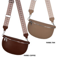 Bauchtasche Umhängetasche Crossbody-Bag Hüfttasche Kunstleder Italy-Design