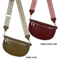 Bauchtasche Umhängetasche Crossbody-Bag Hüfttasche Kunstleder Italy-Design