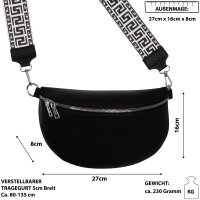 Bauchtasche Umhängetasche Crossbody-Bag Hüfttasche Kunstleder Italy-Design
