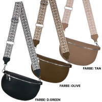 Bauchtasche Umhängetasche Crossbody-Bag Hüfttasche Kunstleder Italy-Design