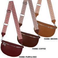Bauchtasche Umhängetasche Crossbody-Bag Hüfttasche Kunstleder Italy-Design