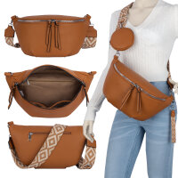 Bauchtasche  Umhängetasche Crossbody-Bag Hüfttasche Kunstleder Italy-Design