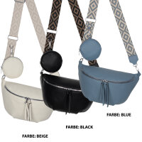 Bauchtasche  Umhängetasche Crossbody-Bag Hüfttasche Kunstleder Italy-Design