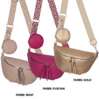 Bauchtasche  Umhängetasche Crossbody-Bag Hüfttasche Kunstleder Italy-Design