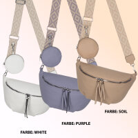 Bauchtasche  Umhängetasche Crossbody-Bag Hüfttasche Kunstleder Italy-Design