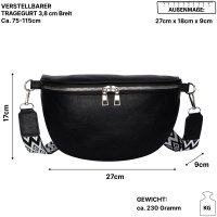 Bauchtasche Umhängetasche Crossbody-Bag Kunstleder Italy-Design