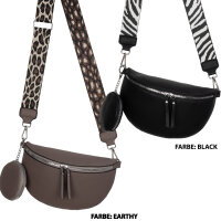 Bauchtasche  Umhängetasche Crossbody-Bag Hüfttasche Kunstleder Italy-Design