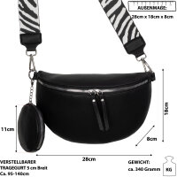 Bauchtasche  Umhängetasche Crossbody-Bag Hüfttasche Kunstleder Italy-Design