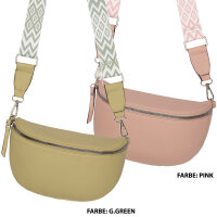 Bauchtasche Umhängetasche Crossbody-Bag Hüfttasche Kunstleder Italy-Design