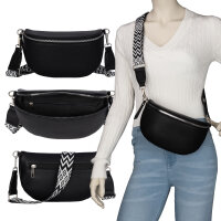 Bauchtasche Umhängetasche Crossbody-Bag Hüfttasche Kunstleder Italy-Design