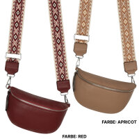 Bauchtasche Umhängetasche Crossbody-Bag Hüfttasche Kunstleder Italy-Design