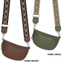 Bauchtasche Umhängetasche Crossbody-Bag Hüfttasche Kunstleder Italy-Design