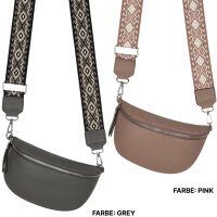 Bauchtasche Umhängetasche Crossbody-Bag Hüfttasche Kunstleder Italy-Design
