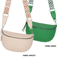 Bauchtasche Umhängetasche Crossbody-Bag Hüfttasche Kunstleder Italy-Design