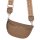 Bauchtasche Umhängetasche Crossbody-Bag Hüfttasche Kunstleder Italy-Design APRICOT