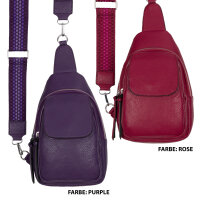 Brusttasche Umhängetasche Schultertasche Cross Body Bag Kunstleder Italy-Design