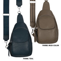 Brusttasche Umhängetasche Schultertasche Cross Body Bag Kunstleder Italy-Design