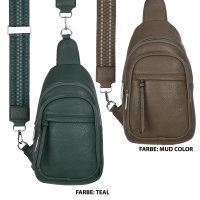 Brusttasche Umhängetasche Schultertasche Cross Body Bag Kunstleder Italy-Design