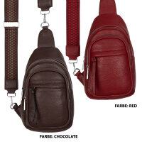 Brusttasche Umhängetasche Schultertasche Cross Body Bag Kunstleder Italy-Design