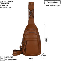 Brusttasche Umhängetasche Schultertasche Cross Body Bag Kunstleder Italy-Design