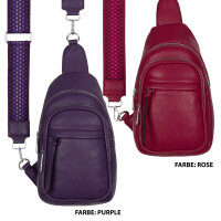 Brusttasche Umhängetasche Schultertasche Cross Body Bag Kunstleder Italy-Design