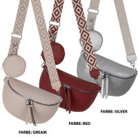Bauchtasche  Umhängetasche Crossbody-Bag Hüfttasche Kunstleder Italy-Design