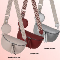 Bauchtasche  Umhängetasche Crossbody-Bag Hüfttasche Kunstleder Italy-Design