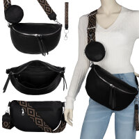Bauchtasche  Umhängetasche Crossbody-Bag Hüfttasche Kunstleder Italy-Design